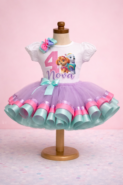 Skye Tutu set-Skye outfit-Skye dress- Paw patrol tutu set-Everest tutu set