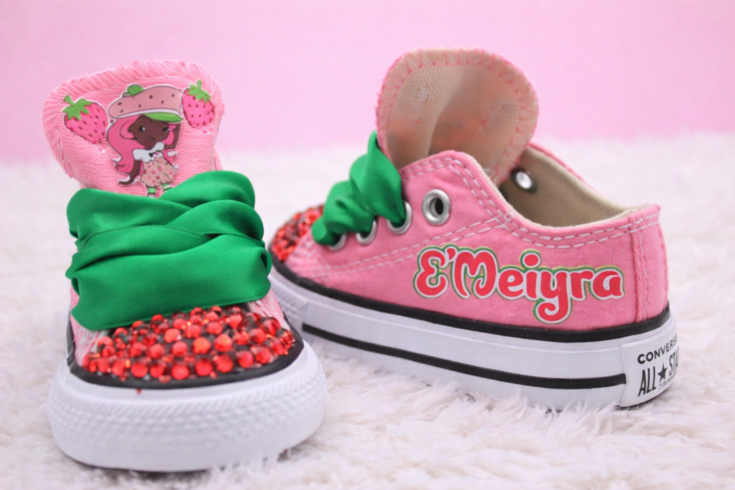 Strawberry Shortcake shoes- Strawberry shortcake bling Converse-Girls Strawberry shortcake Shoes-Strawberry shortcake Converse