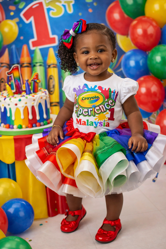 Crayola tutu set-Crayon tutu set- Crayola outfit- Crayola dress-Crayola birthday-Crayola experience