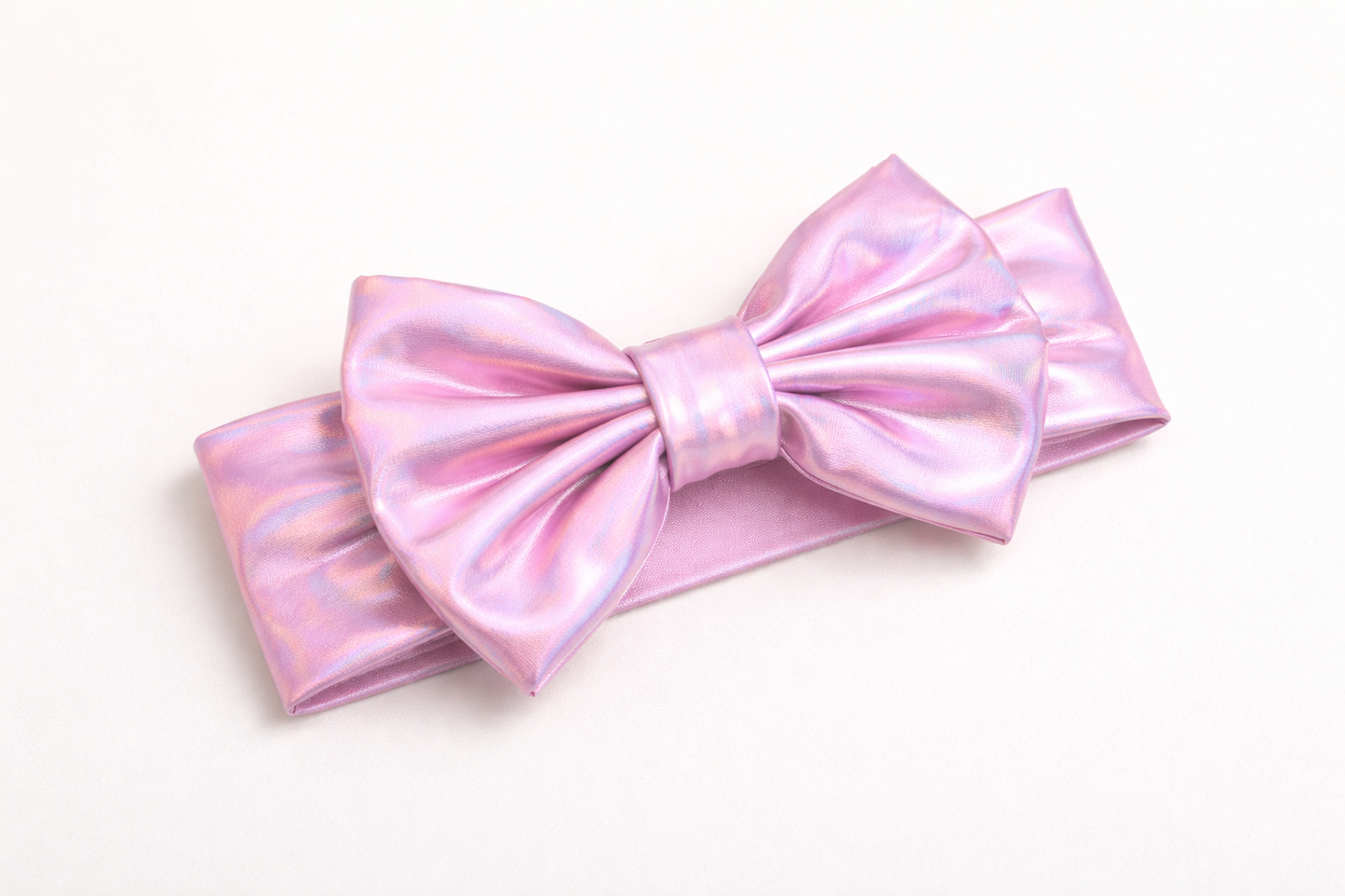 Iridescent Bow Baby & Toddler Headband | Metallic Shimmer Bow Hair Accessory – Multiple Colors