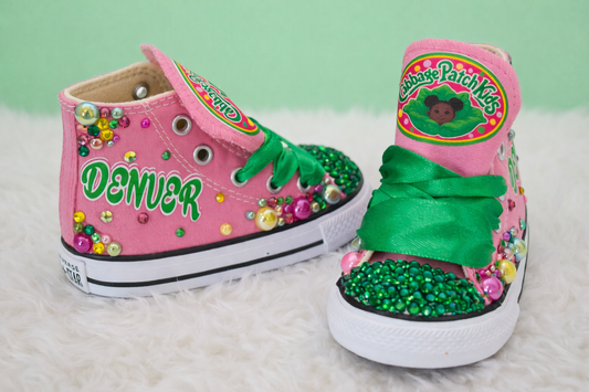 Cabbage Patch shoes-Cabbage Patch bling Converse-Cabbage Patch birthday