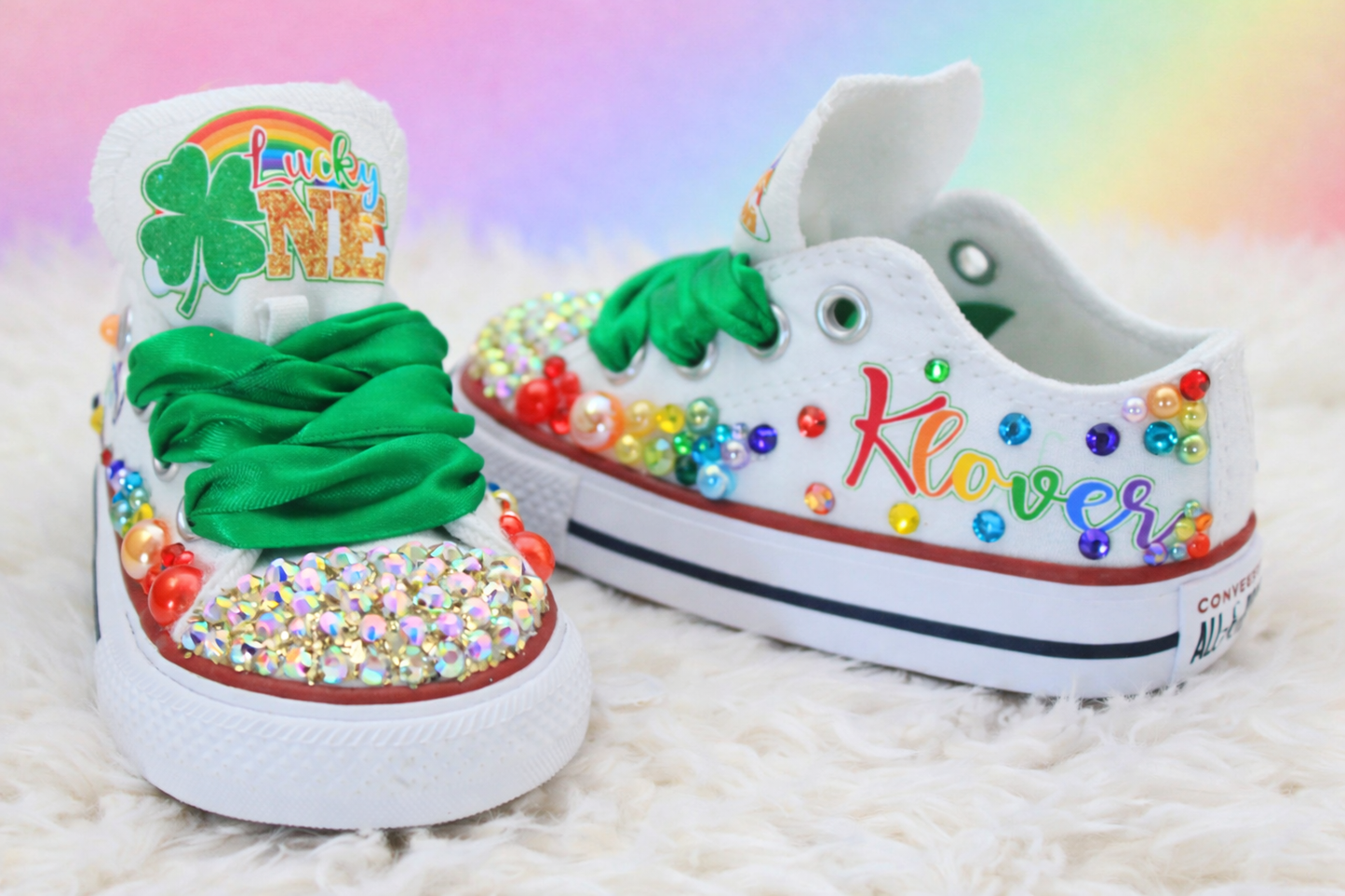 Lucky One shoes-Lucky One bling Converse-Lucky One birthday-St patricks birthday