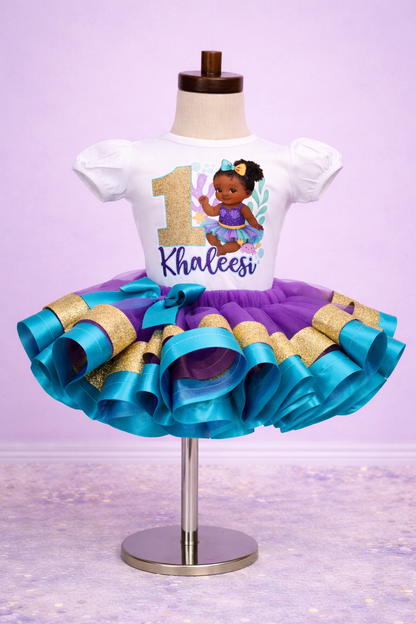 Mermaid Tutu set-Mermaid outfit-Mermaid dress- Mermaid tutu-Mermaid Birthday outfit