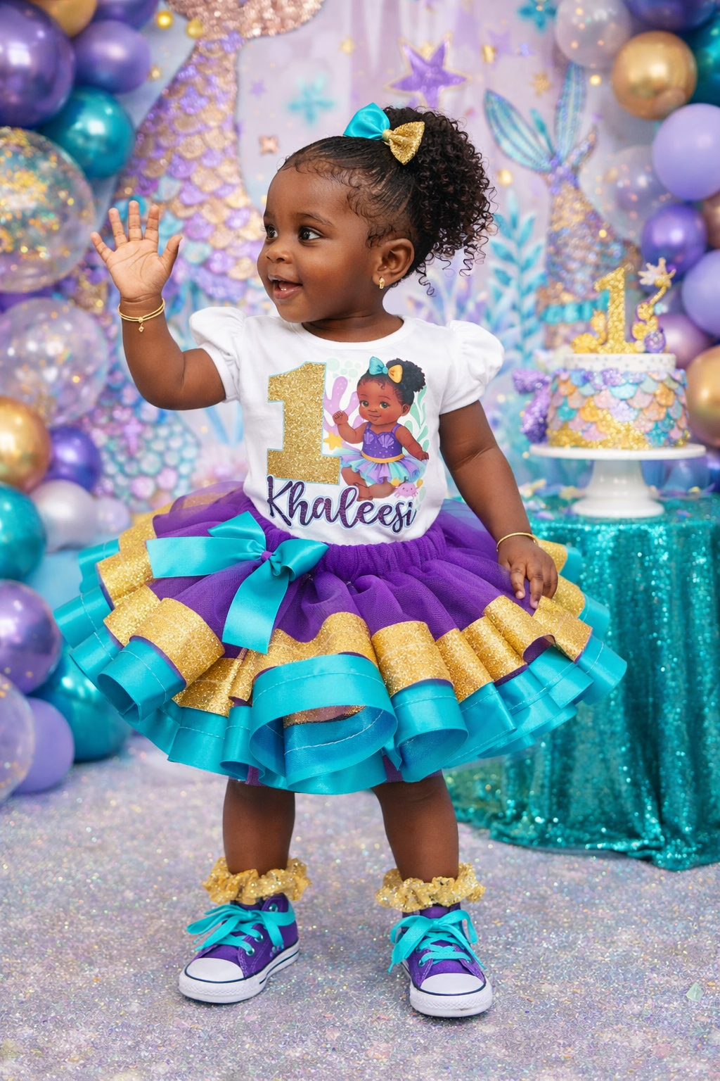 Mermaid Tutu set-Mermaid outfit-Mermaid dress- Mermaid tutu-Mermaid Birthday outfit
