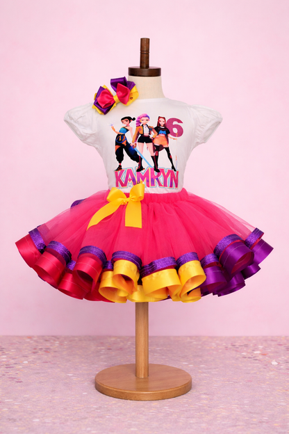 K Pop Demon hunters tutu set- K Pop Demon hunters outfit-K Pop Demon h – Pink Toes & Hair Bows