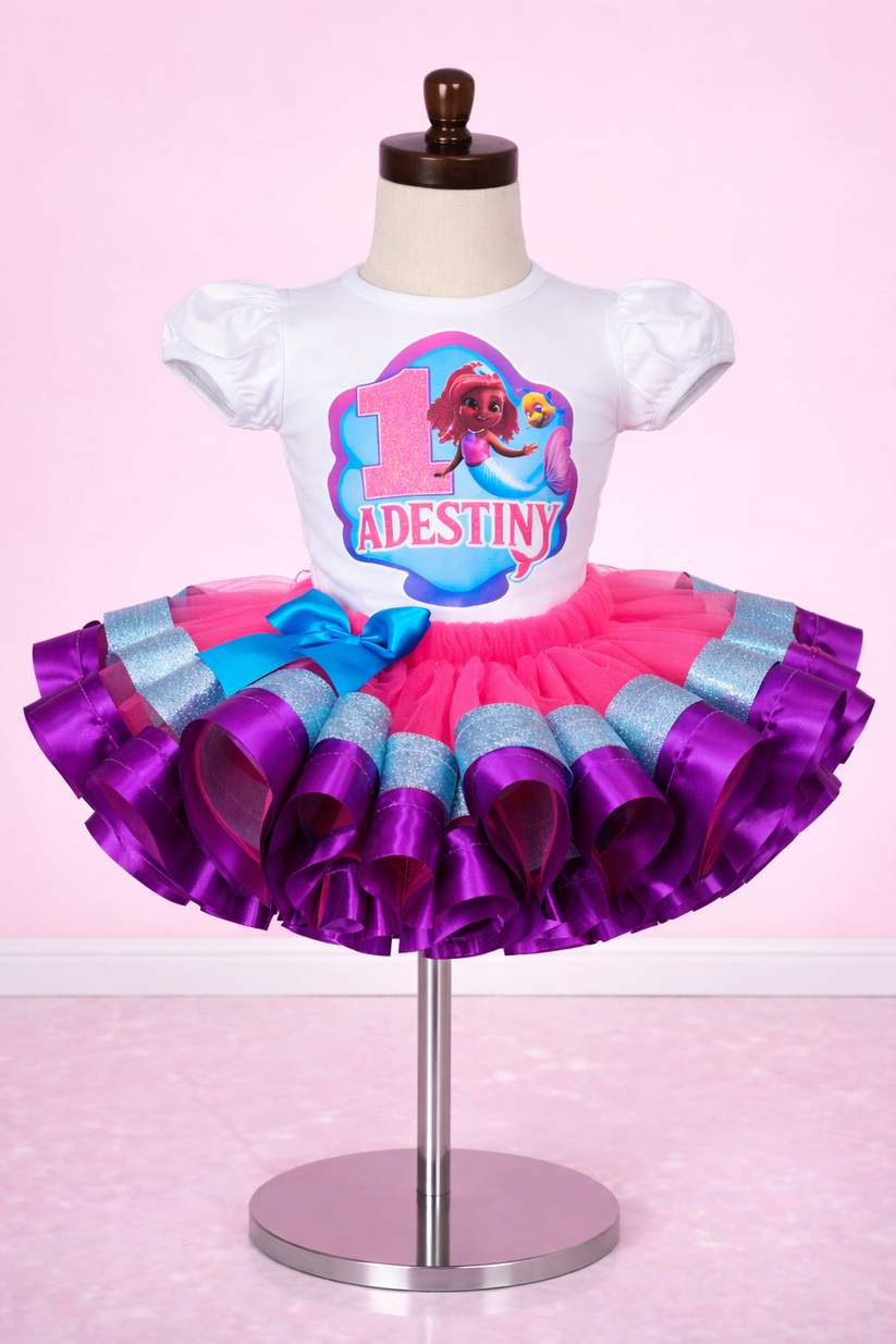 Ariel tutu set-Ariel outfit-Ariel birthday-The little Mermaid Tutu set ...