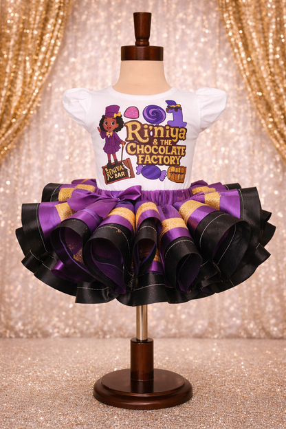 Willy wonka tutu set-Willy wonka outfit-Willy wonka birthday-Willy wonka dress-Willy wonka costume