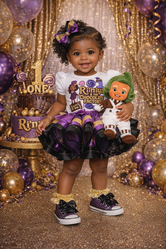Willy wonka tutu set-Willy wonka outfit-Willy wonka birthday-Willy wonka dress-Willy wonka costume