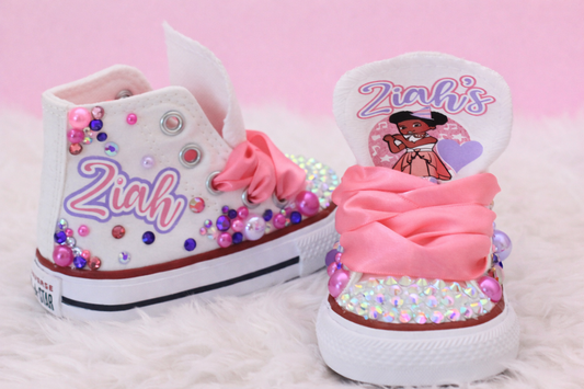 Gracie's corner shoes- Gracie's corner bling Converse-Girls Gracie's corner Shoes-Gracie's corner Converse