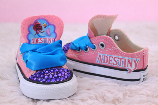 Ariel converse-The little mermaid shoes-The little mermaid bling Converse-Girls The little mermaid Shoes-Live action little mermaid