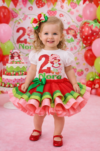 Strawberry Shortcake tutu set-Strawberry Shortcake  outfit-Strawberry Shortcake dress