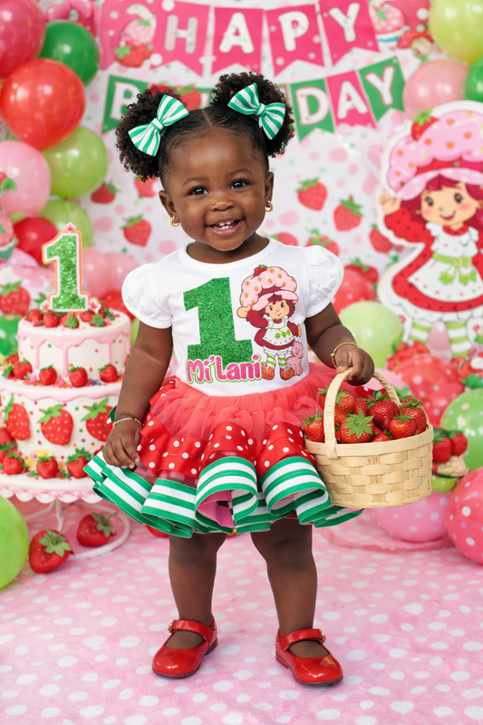 Strawberry Shortcake tutu set-Strawberry Shortcake  outfit-Strawberry Shortcake dress