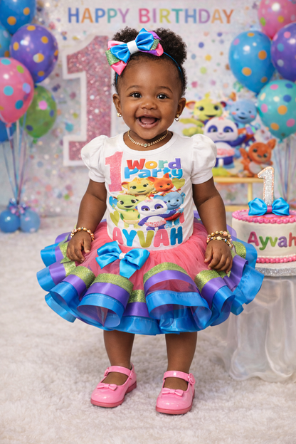 Word Party tutu set- Word Party outfit-Word Party dress