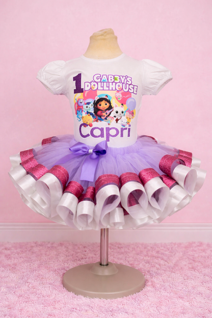 Gabby Dollhouse tutu set-Gabby Dollhouse outfit-Gabby Dollhouse dress
