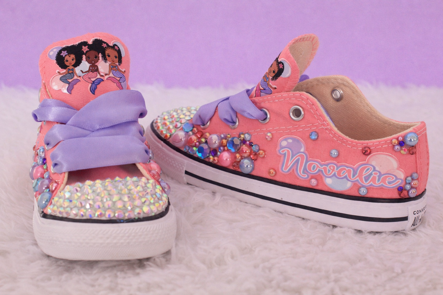 Mermaid shoes- Mermaid bling Converse-Girls Mermaid Shoes- Mermaid Converse