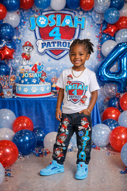 Paw Patrol boys outfit - Paw Patrol Denim Set-Boys Paw Patrol denim set- Paw Patrol Birthday outfit