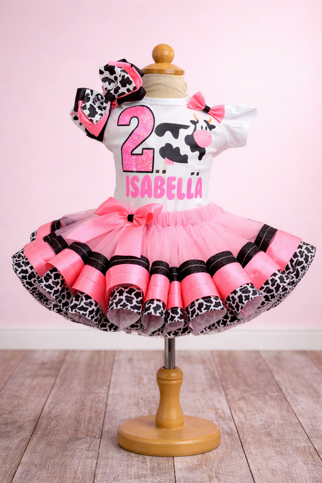 Cow tutu set-Cow outfit-Cow birthday outfit- cow birthday