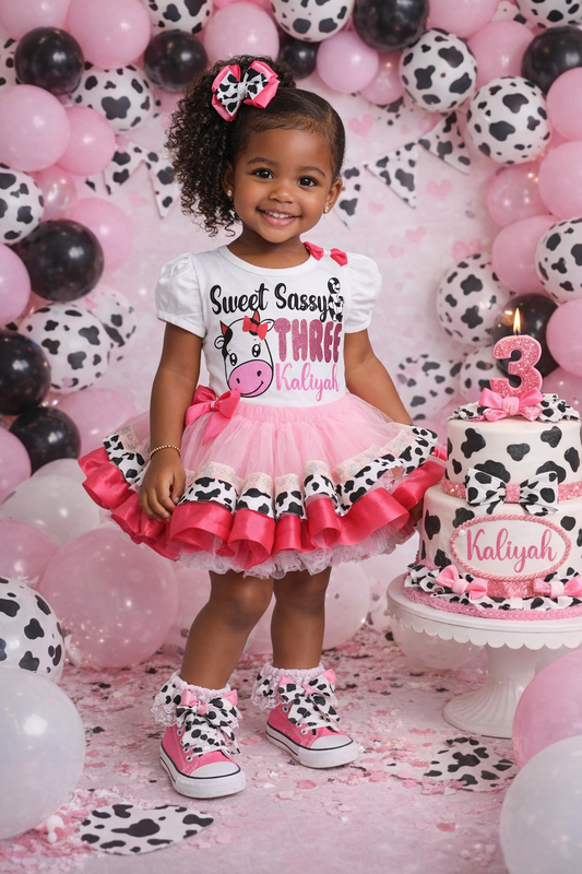 Cow tutu set-Cow outfit-Cow birthday outfit- cow birthday-Holy cow I'm one outfit