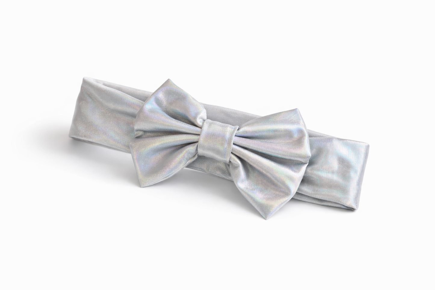 Iridescent Bow Baby & Toddler Headband | Metallic Shimmer Bow Hair Accessory – Multiple Colors