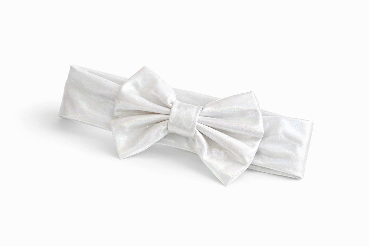 Iridescent Bow Baby & Toddler Headband | Metallic Shimmer Bow Hair Accessory – Multiple Colors