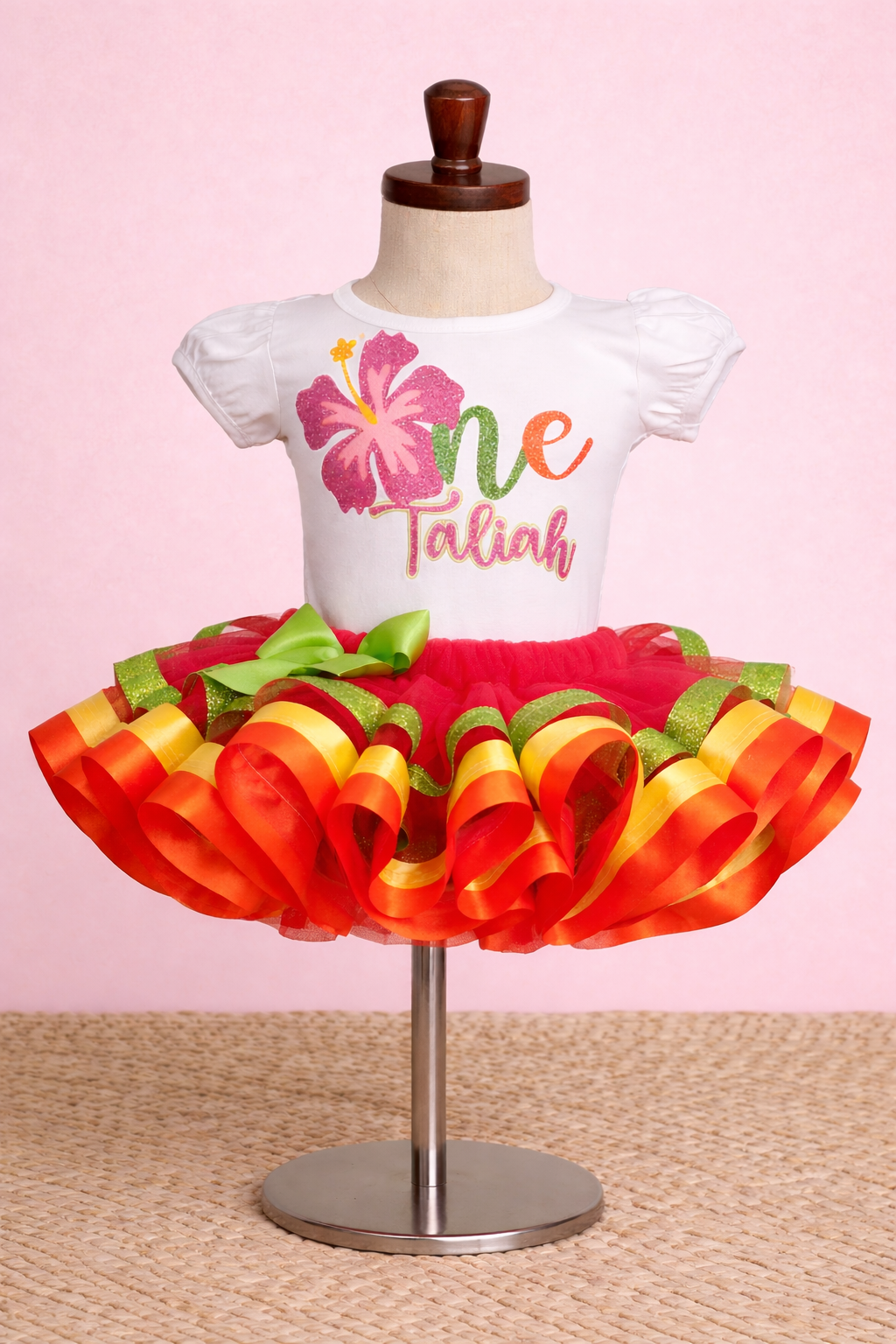 Luau tutu set-Hawaiian tutu set-Luau birthday outfit-Hawaiian birthday outfit