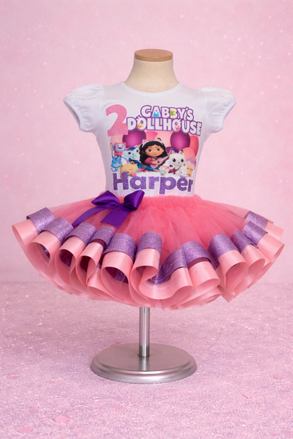 Gabby Dollhouse tutu set-Gabby Dollhouse outfit-Gabby Dollhouse dress