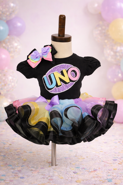 Uno Tutu set- Uno outfit-Uno dress- Uno tutu-Pastel uno tutu set-Pastel uno birthday outfit