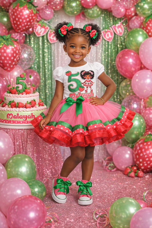 Strawberry Shortcake tutu set-Strawberry Shortcake  outfit-Strawberry Shortcake dress