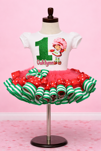 Strawberry Shortcake tutu set-Strawberry Shortcake  outfit-Strawberry Shortcake dress