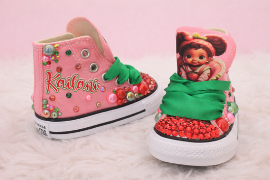 Strawberry Shortcake shoes- Strawberry shortcake bling Converse-Girls Strawberry shortcake Shoes-Strawberry shortcake Converse