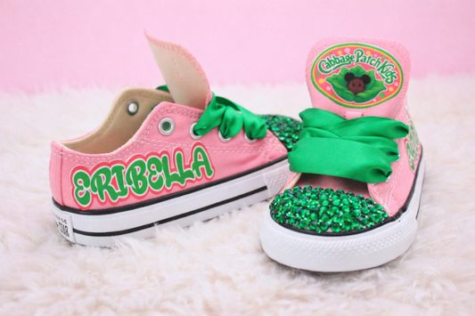 Cabbage patch shoes- Cabbage patch bling Converse-Girls cabbage patch Shoes- Cabbage patch Converse