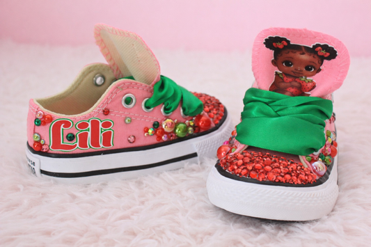 Strawberry Shortcake shoes- Strawberry shortcake bling Converse-Girls Strawberry shortcake Shoes-Strawberry shortcake Converse