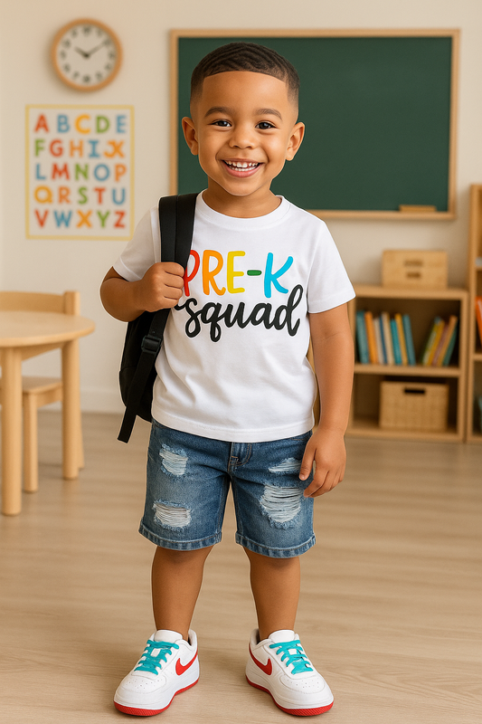 Pre-K Squad Shirt-Back to school shirt-Back to school shirt-1st day of school shirt-Kindergarten shirt