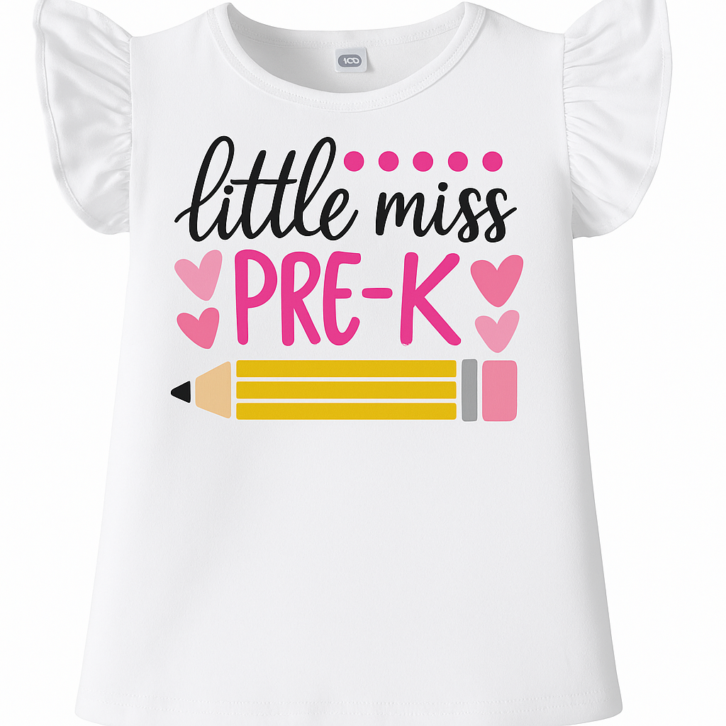 Little Miss Pre-K tutu set-Back to school tutu set- Back to school outfit- back to school dress- school outfit-kindergarten outfit