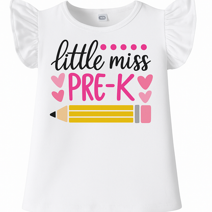 Little Miss Pre-K tutu set-Back to school tutu set- Back to school outfit- back to school dress- school outfit-kindergarten outfit