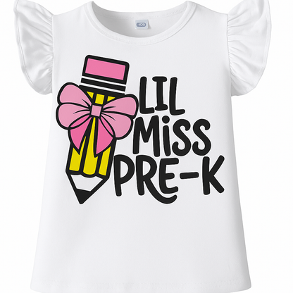 Little Miss Pre-K tutu set-Back to school tutu set- Back to school outfit- back to school dress- school outfit-kindergarten outfit