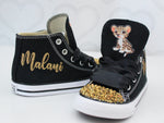 Load image into Gallery viewer, Wild one shoes- Wild one bling Converse-Girls Wild one Shoes-Wild one Converse-two wild-wild safari shoes
