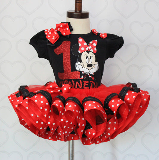 Mouse Tutu set- mouse outfit- mouse birthday outfit-Minnie mouse tutu set
