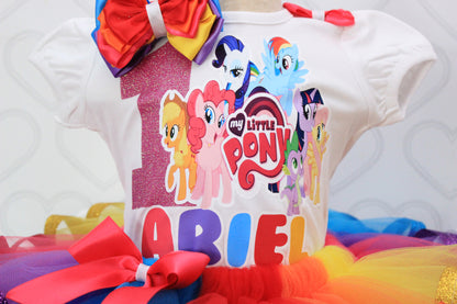 My little pony tutu set- My little pony outfit-My little pony birthday outfit-My little pony birthday