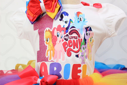 My little pony tutu set- My little pony outfit-My little pony birthday outfit-My little pony birthday