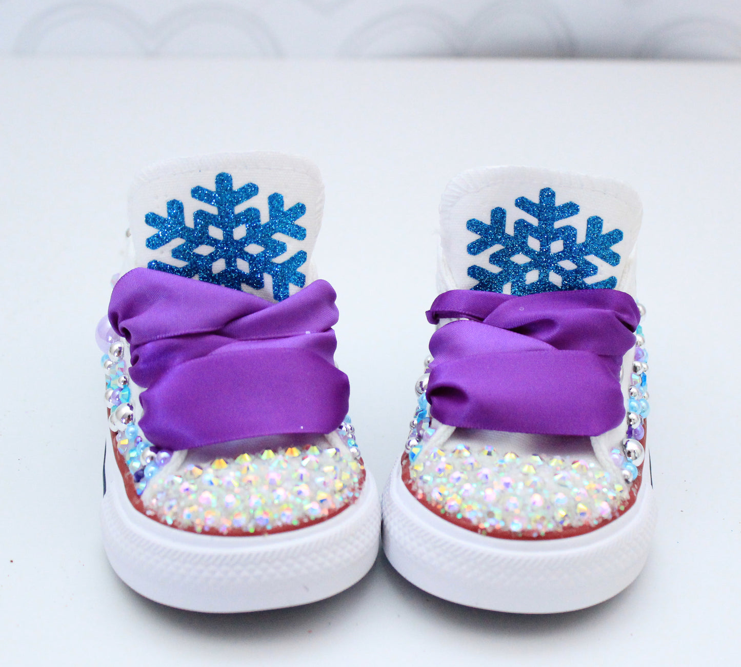 Winter Wonderland shoes- Winter Wonderland bling Converse-Girls Winter Wonderland Shoes-Snowflake shoes