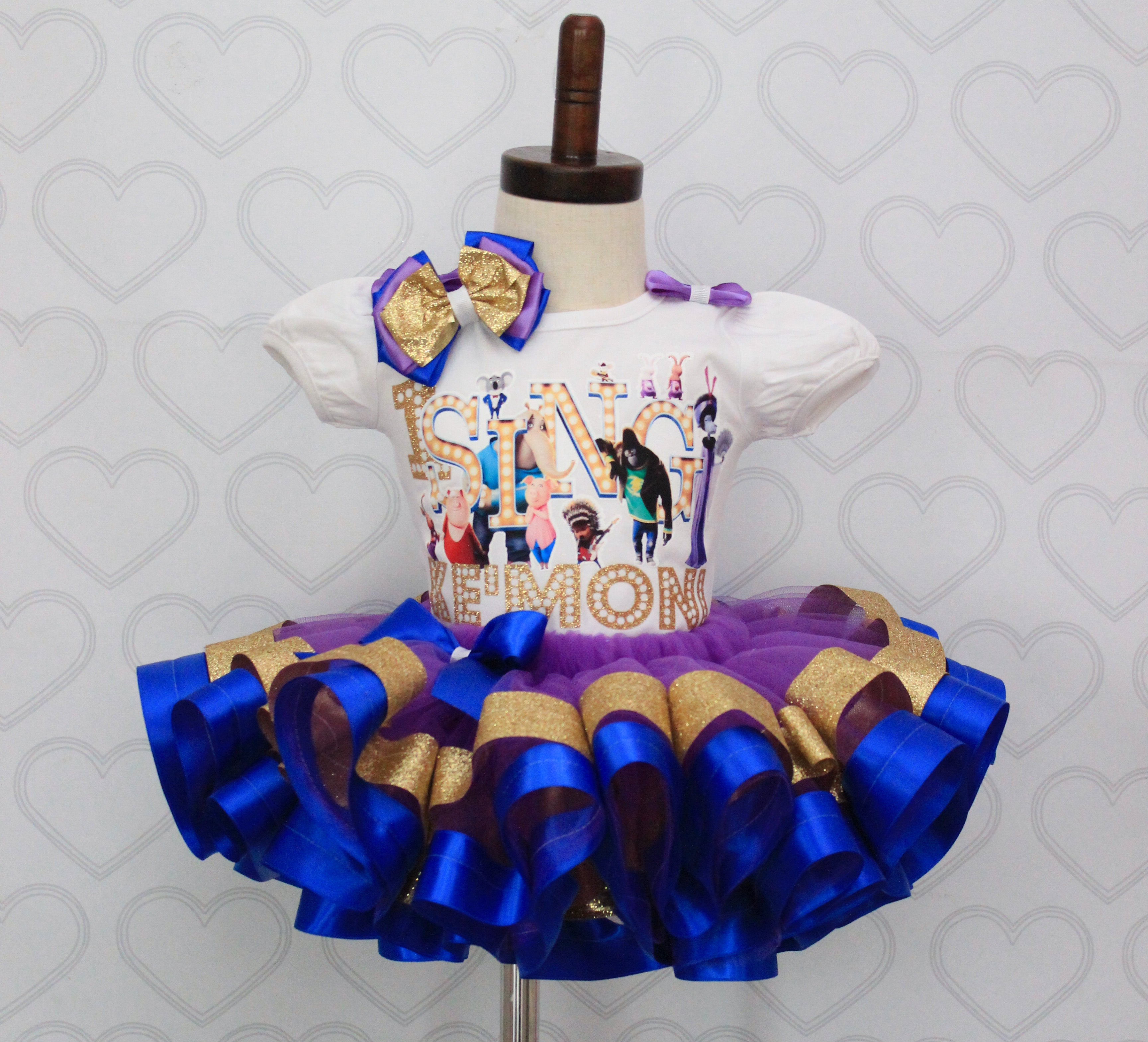 Sing tutu set-Sing outfit-Sing dress-Sing birthday