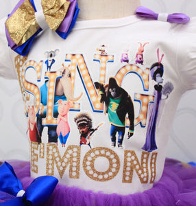 Sing tutu set-Sing outfit-Sing dress-Sing birthday