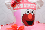 Load image into Gallery viewer, Elmo tutu set-Girly Elmo tutu set-Girl Elmo outfit-Elmo ribbon trim set- Elmo outfit

