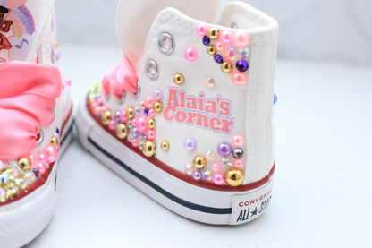 Gracie's corner shoes- Gracie's corner bling Converse-Girls Gracie's corner Shoes-Gracie's corner Converse