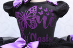 Load image into Gallery viewer, Butterfly tutu set- Butterfly outfit- Butterfly dress-Butterfly birthday
