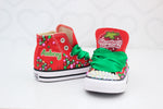 Load image into Gallery viewer, Strawberry Shortcake shoes- Strawberry shortcake bling Converse-Girls Strawberry shortcake Shoes-Strawberry shortcake Converse
