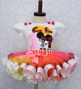 Bino and Fino tutu set- Bino and Fino outfit- Bino and Fino dress-Bino and Fino birthday