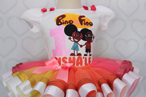 Bino and Fino tutu set- Bino and Fino outfit- Bino and Fino dress-Bino and Fino birthday