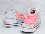 Load image into Gallery viewer, Unicorn shoes- Unicorn bling Converse-Girls Unicorn Shoes-Unicorn Converse-Afro unicorn converse-afro unicorn shoes

